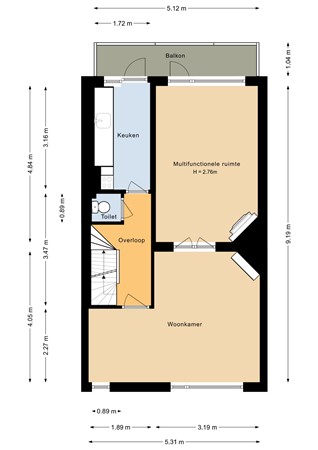 Floorplan - Griftkade 7BS, 3572 TX Utrecht